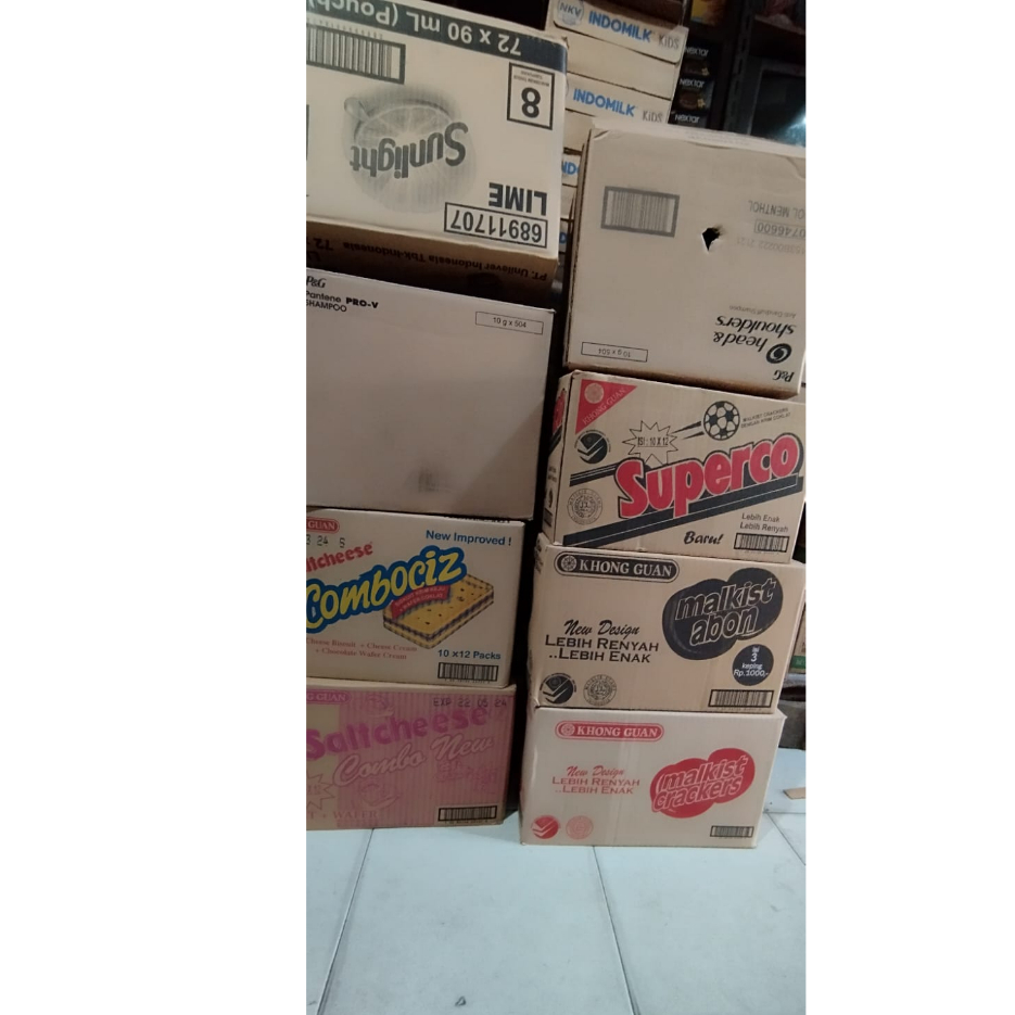 

Kardus Karton Box Seken Bekas Bersih Berbagai Ukuran Random