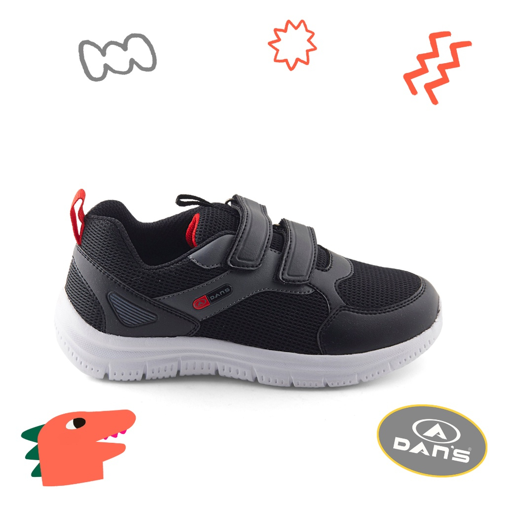 Dans Elvano Sepatu Sneakers Anak Laki-Laki - Black