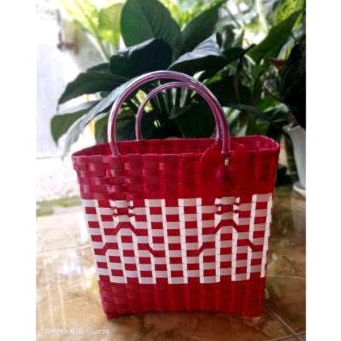 

Tas Sembako Kecil 21x12x21 /Anyaman Plastik murah/Tas Hajatan marangan kekinian