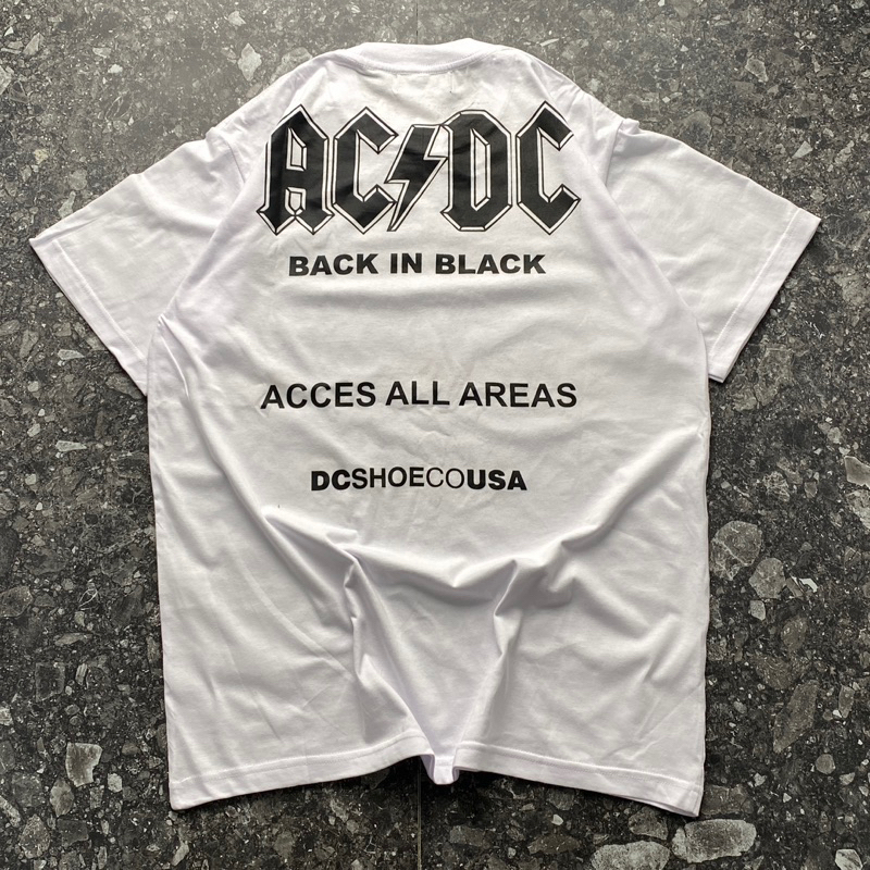 Kaos ACDC Acces Warna Putih Premium