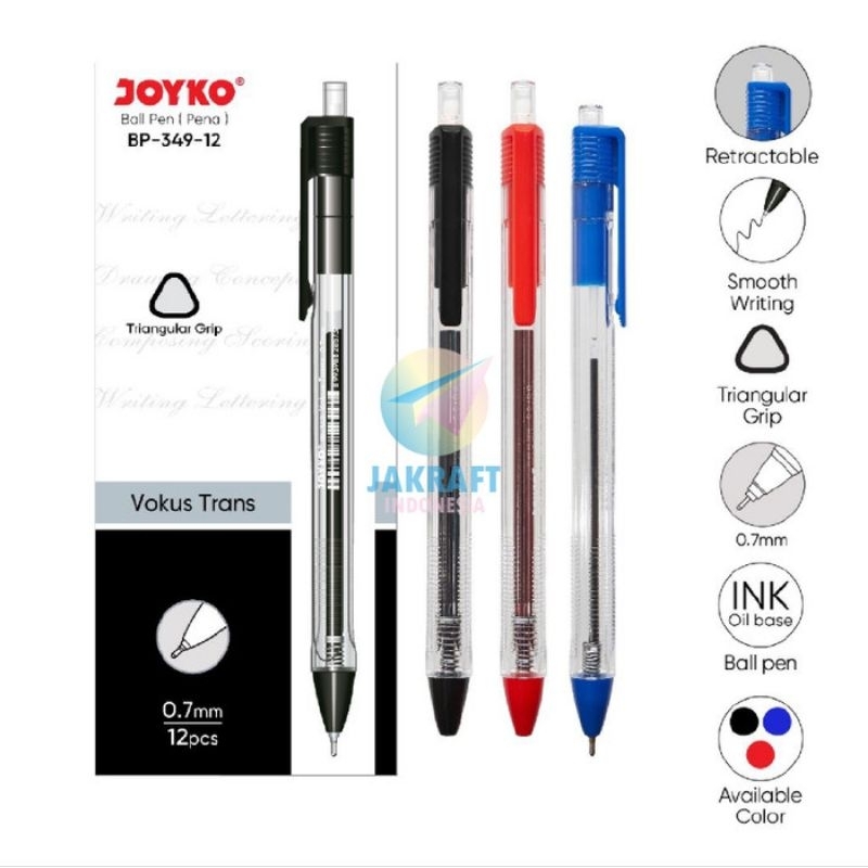 

Joyko Bulpoint Bp 349-12 vokus transparant 1pack (12bh) / Bulpen joyko 349