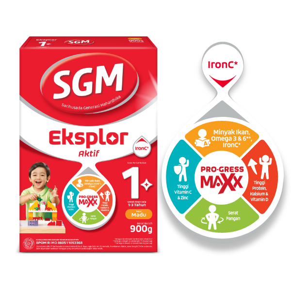 

SGM Eksplor 1+ dengan IronC Susu Pertumbuhan Rasa Madu 900GR