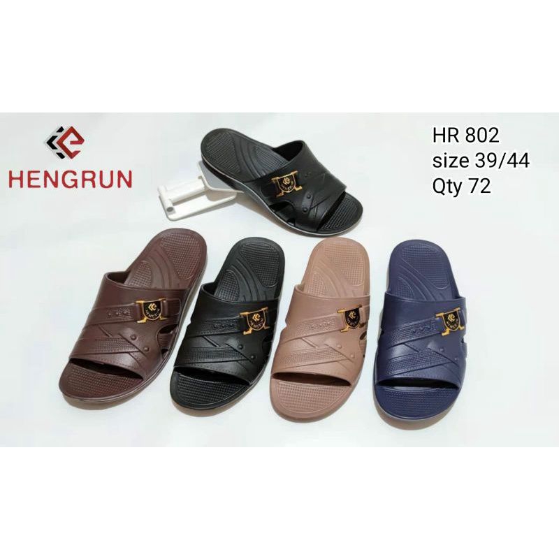 Sandal Hengrun / Sendal Karet Pria / Sandal Slop / Sandal awet / Sandal anti air / Sandal harian pria