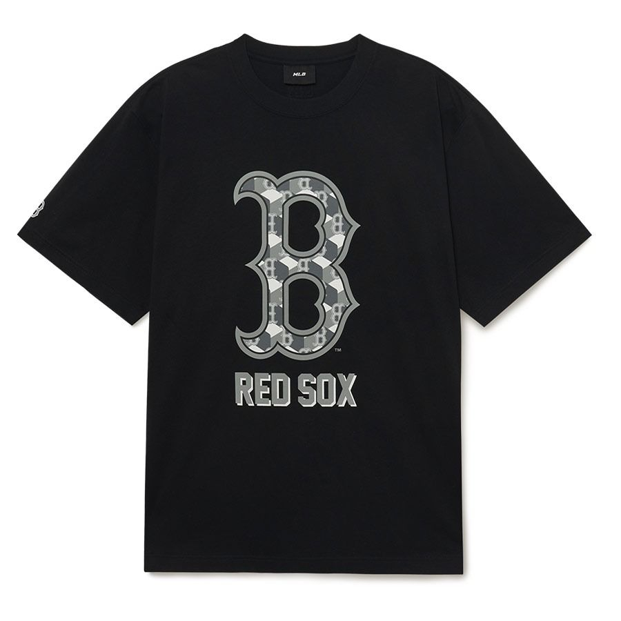 MLB Boston Redsox Cube Monogram Overfit Tee Black