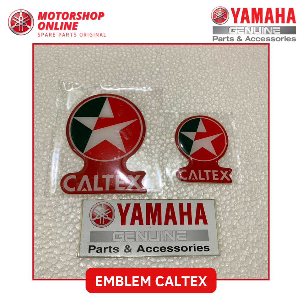 EMBLEM LOGO TIMBUL YAMAHA CALTEX FIZR F1ZR NON ORIGINAL KUALITAS TERBAIK