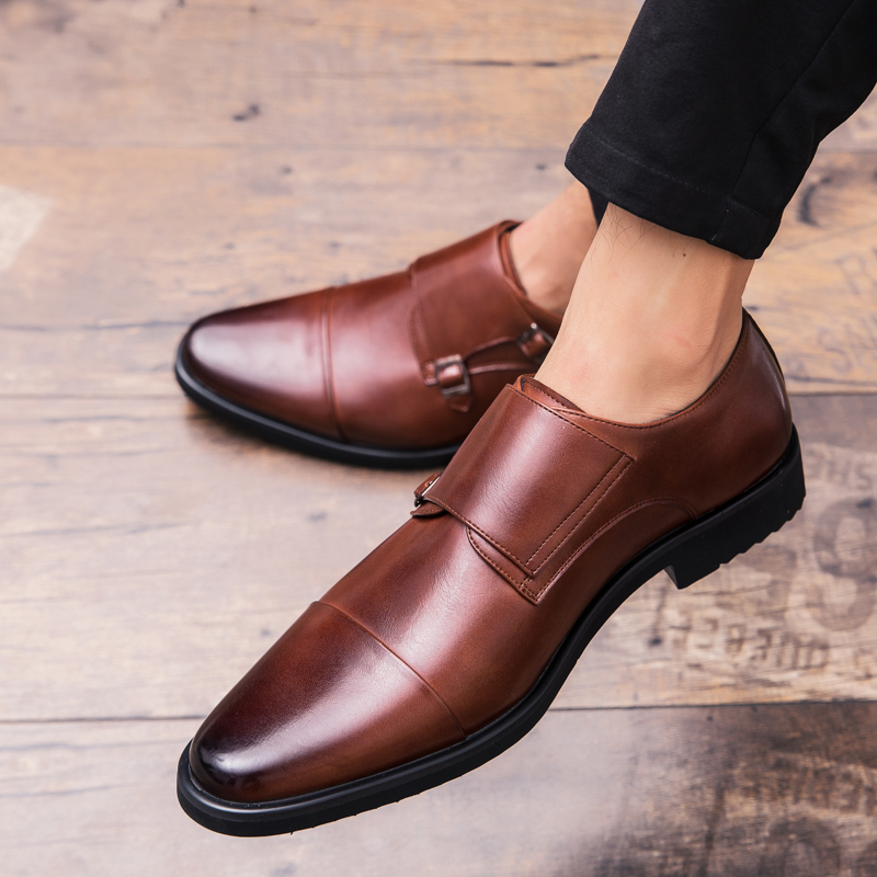 PREMIUM Fashion Monk Strap Sepatu Pantofel Pria Formal Kerja Kantor Kulit Original Casual Pesta Kekinian Kuliah Cowok Ringan Keren 289