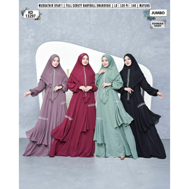 muddathir syari jumbo/gamis/gamis syari/gamis terbaru/gamis syari terbaru/gamis syari set hijab/gami