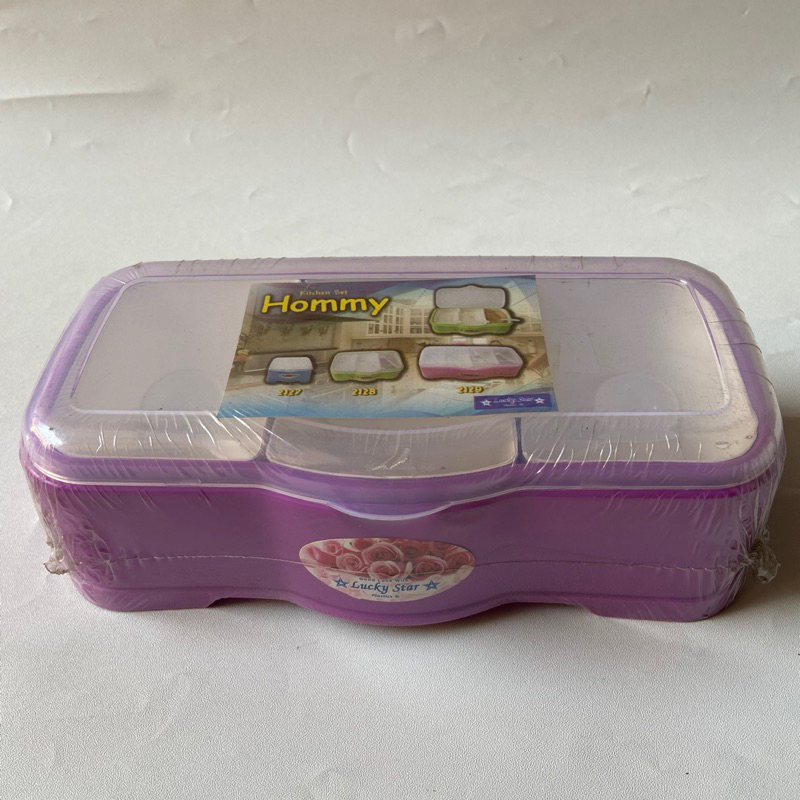 TEMPAT BUMBU DAPUR 3 BAGIAN HOMMY LUCKY STAR 2129 KITHEN SET SENDOK KECIL WADAH TEMPAT PENYIMPANAN G