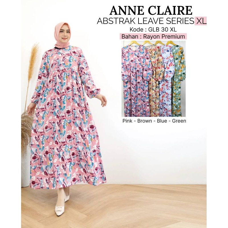 GAMIS REMPEL ANNECLAIRE - GAMIS BERMOTIF BUNGA - GAMIS ANNECLAIRE TERMURAH