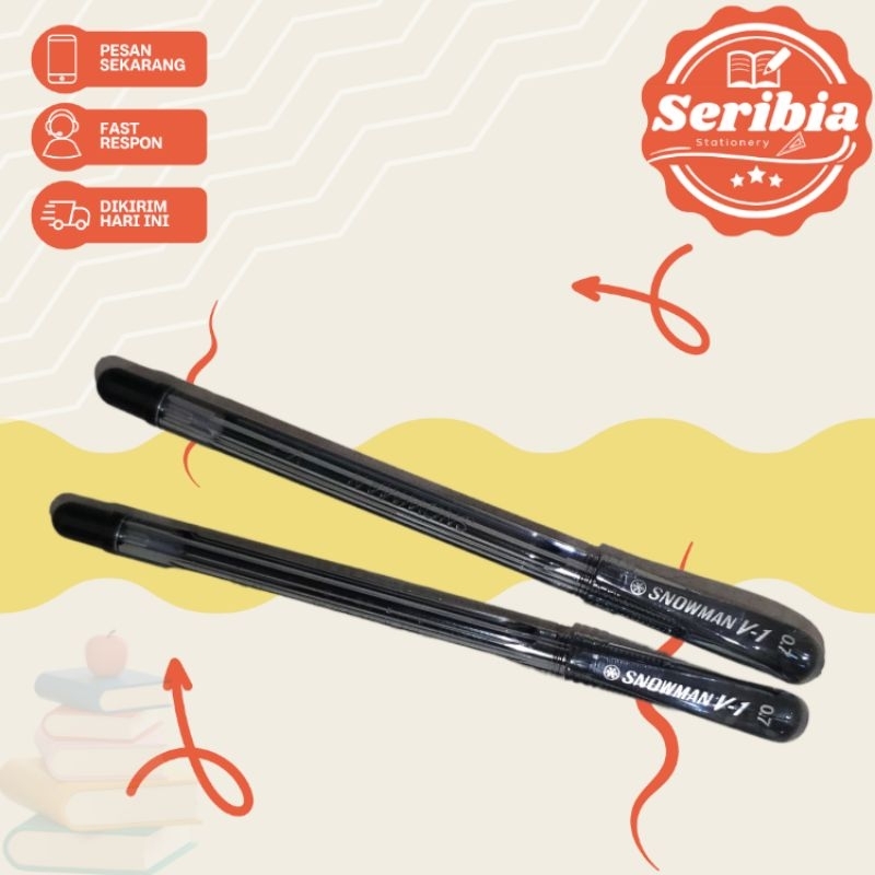 

BALL POIN SNOWMAN V1 HITAM 0,7 / BOLPOIN / POLPEN / SNOWMAN