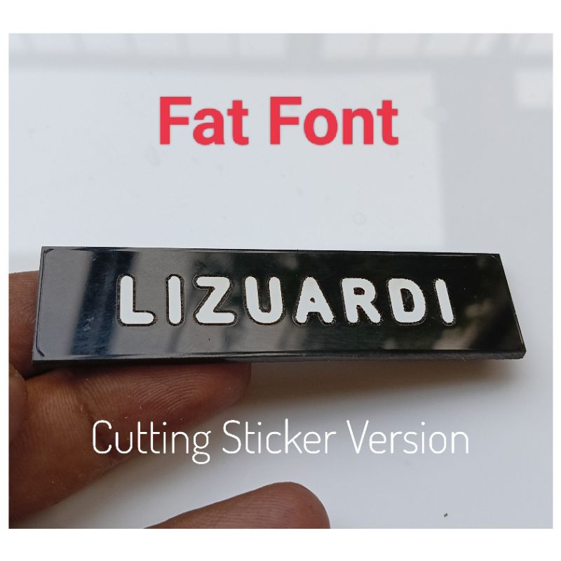 Name Tag Papan Nama Dada Versi High Quality Cutting Sticker