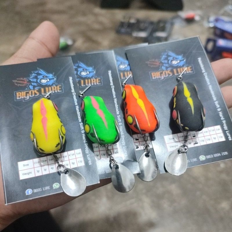 SOFT FROG 3CM BIGOS LURE I UMPAN CASTING IKAN GABUS