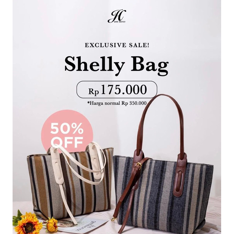 SHELLY BAG JIMS HONEY/Original jims Honey TOTEBAG/TAS BESAR 2023