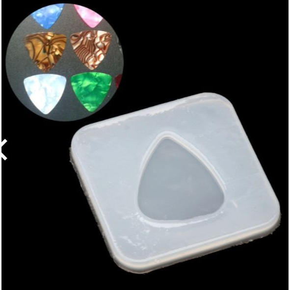 Cetakan Resin Bentuk Pick Gitar Guitar Bahan Silikon Silicone Silicon Peralatan Perlengkapan Kerajin