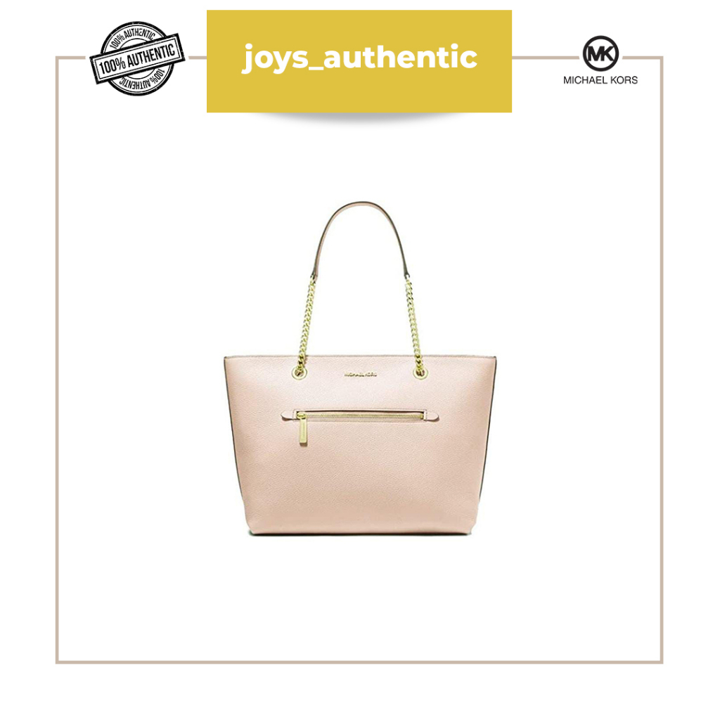 Tas Wanita  Michael Kors Jet Set Item Medium Front Zip Chain Tote Bag Buff Woman Bag Authentic Origi