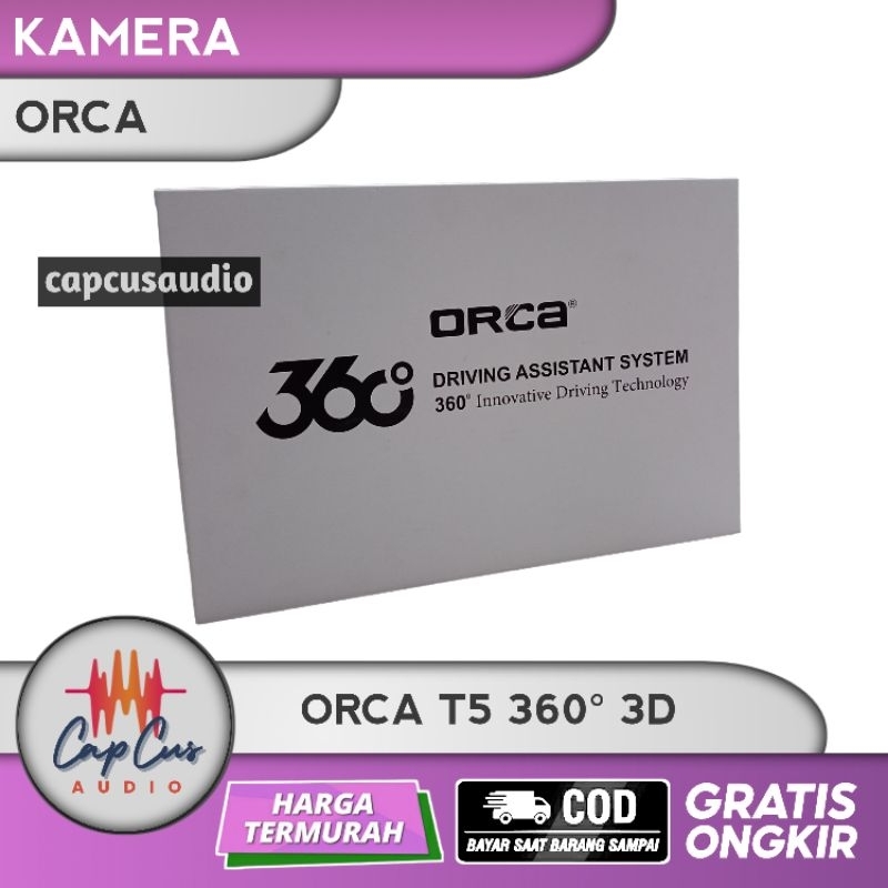 KAMERA PARKIR MOBIL 360 UNIVERSAL ORCA 3D / KAMERA 360 ORCA T5 / 360