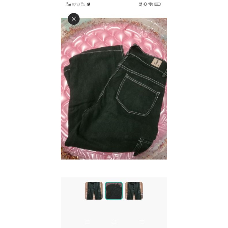JINISO CARGO BLACK OREO JEANS