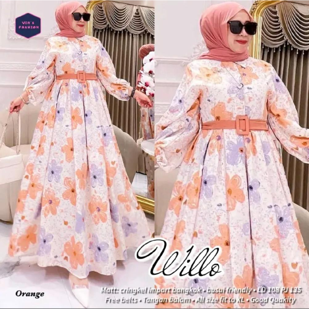 LANGSUNG KIRIM GAMIS CRINGKLE AIRFLO PRINT MOTIF BUNGA CANTIK SUPER JUMBO LD 130 BB SMPAI 120 KG BUSUI FREE SABUK