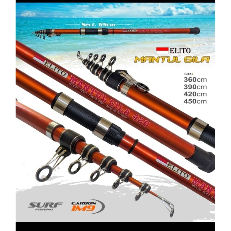 joran pancing surf elito mantul gila 360 390 420 450 0antai pasiran