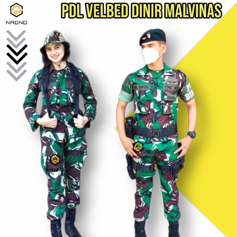 STELAN BAJU PDL DINIR MALVINAS/PDL TEMPUR VELBET PREMIUM/ PDL LORENG TNI DINIR