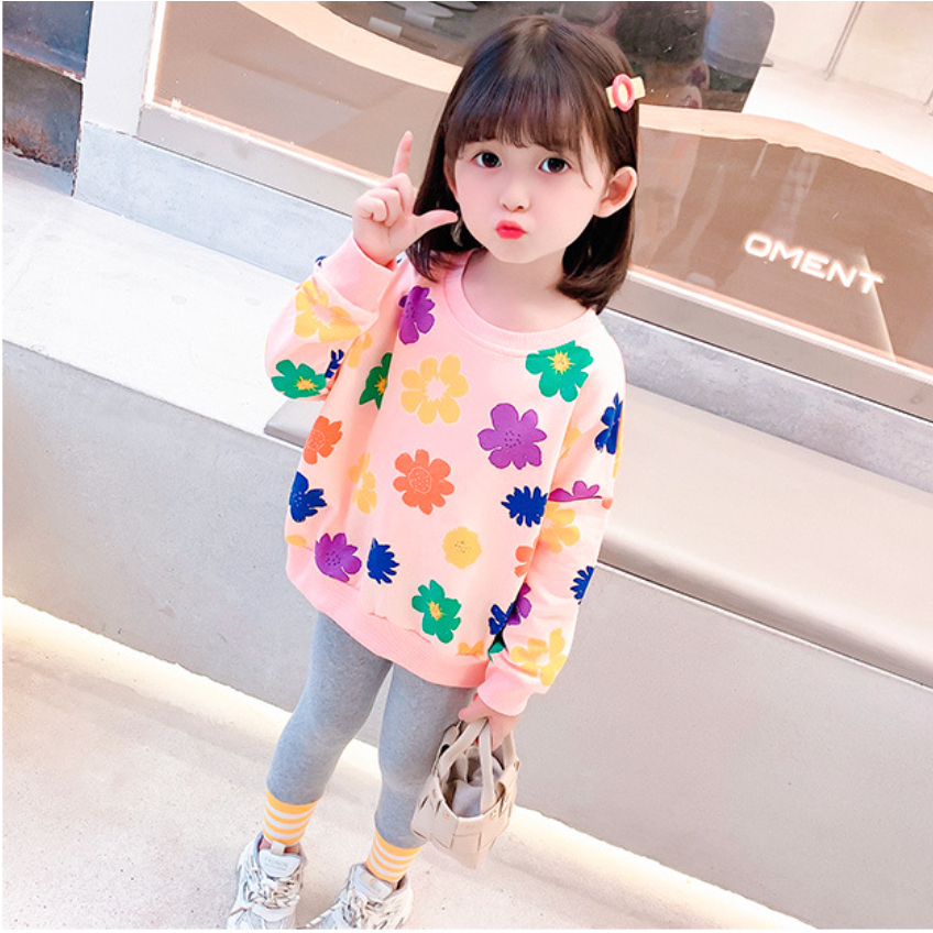 babyfit FLOWER SWEATER [3-8thn] baju anak perempuan lengan panjang nyl-0614 korean style blouse