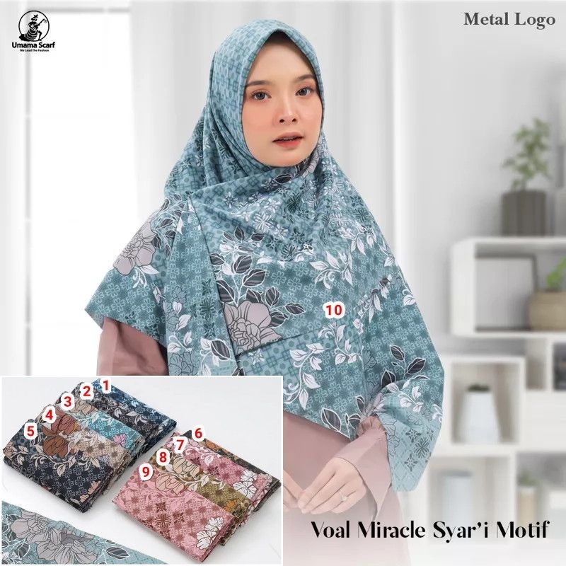 Segi4 Syari Jumbo Jilbab Umama Kerudung 130x130 Hijab Segiempat Motif