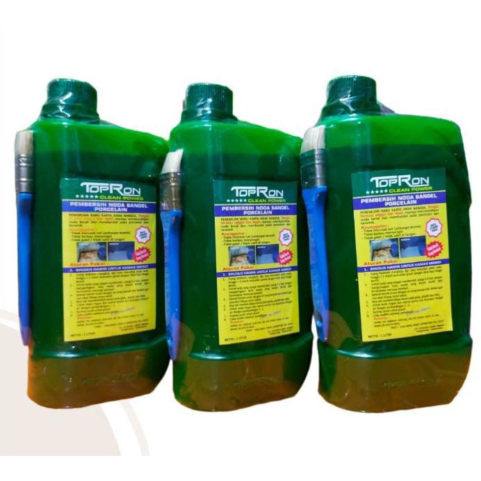 TOPRON CLEAN POWER 1 Liter Pembersih Keramik, Noda Bandel dan Porcelain 100% ORIGINAL- FREE KUAS