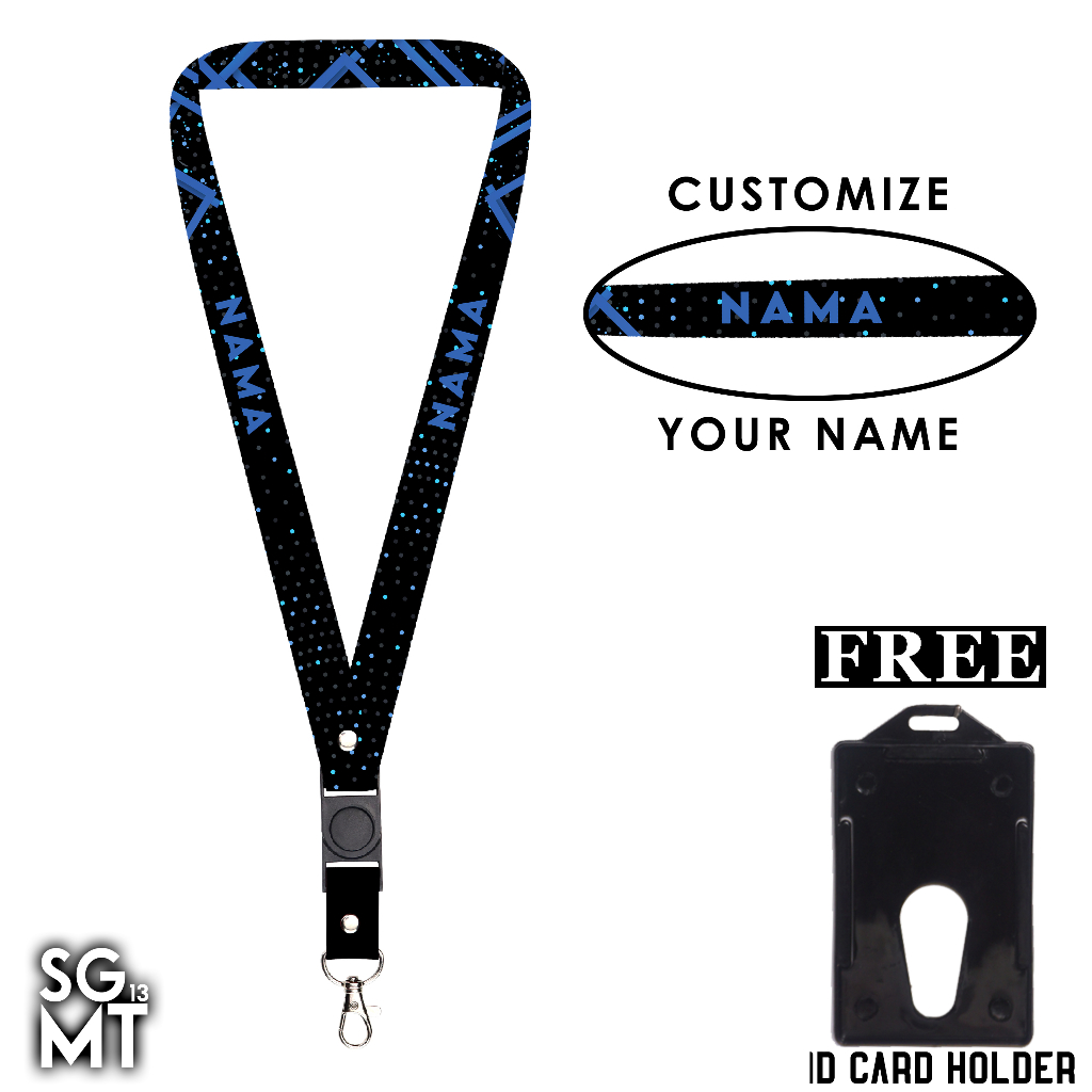 BISA SATUAN Lanyard Custom Nama  Printing Full 2 Sisi Ukuran 2cm Name Tag Satuan Murah Bisa Request Nama Design 5