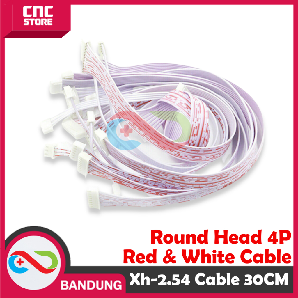 XH-2.54 4P DOUBLE-HEAD 4P RED AND WHITE CABLE 30CM