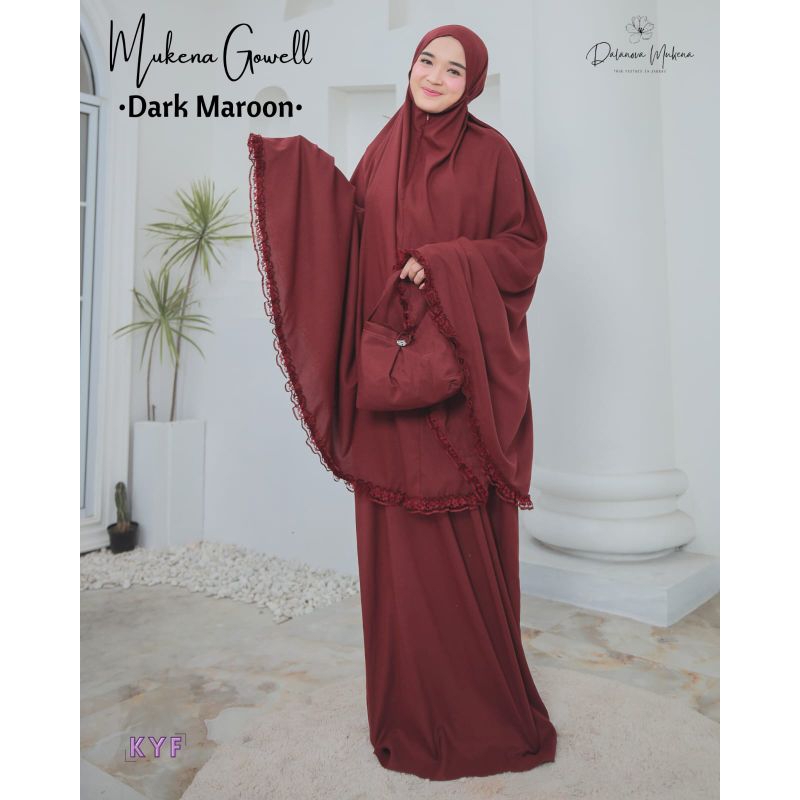 Mukena Dalanova Gowell Dark Marroon
