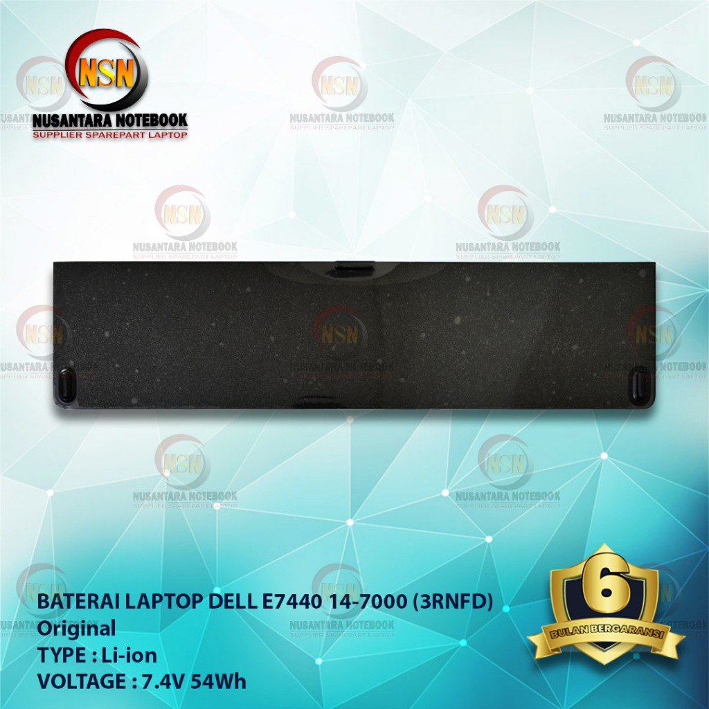 Baterai Dell ORI Latitude E7450 E7440 E7420 3RNFD 7.4V 54Wh