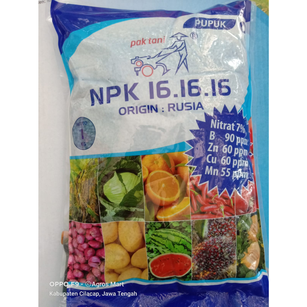 Pupuk NPK 16-16-16 Biru NPK Pak Tani 1 kg NPK Rusia