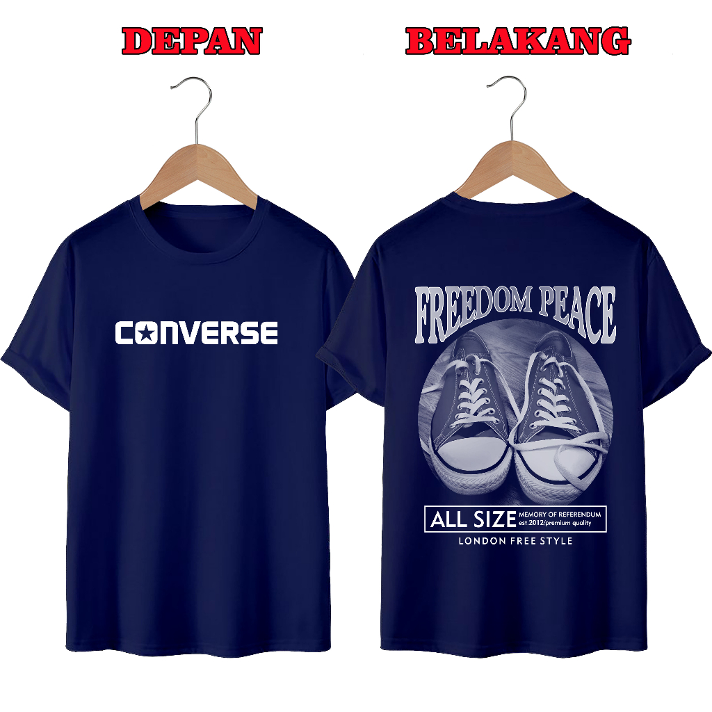 KAOS DISTRO UNISEX PRIA DAN WANITA TERBARU, FREEDOM PEACE