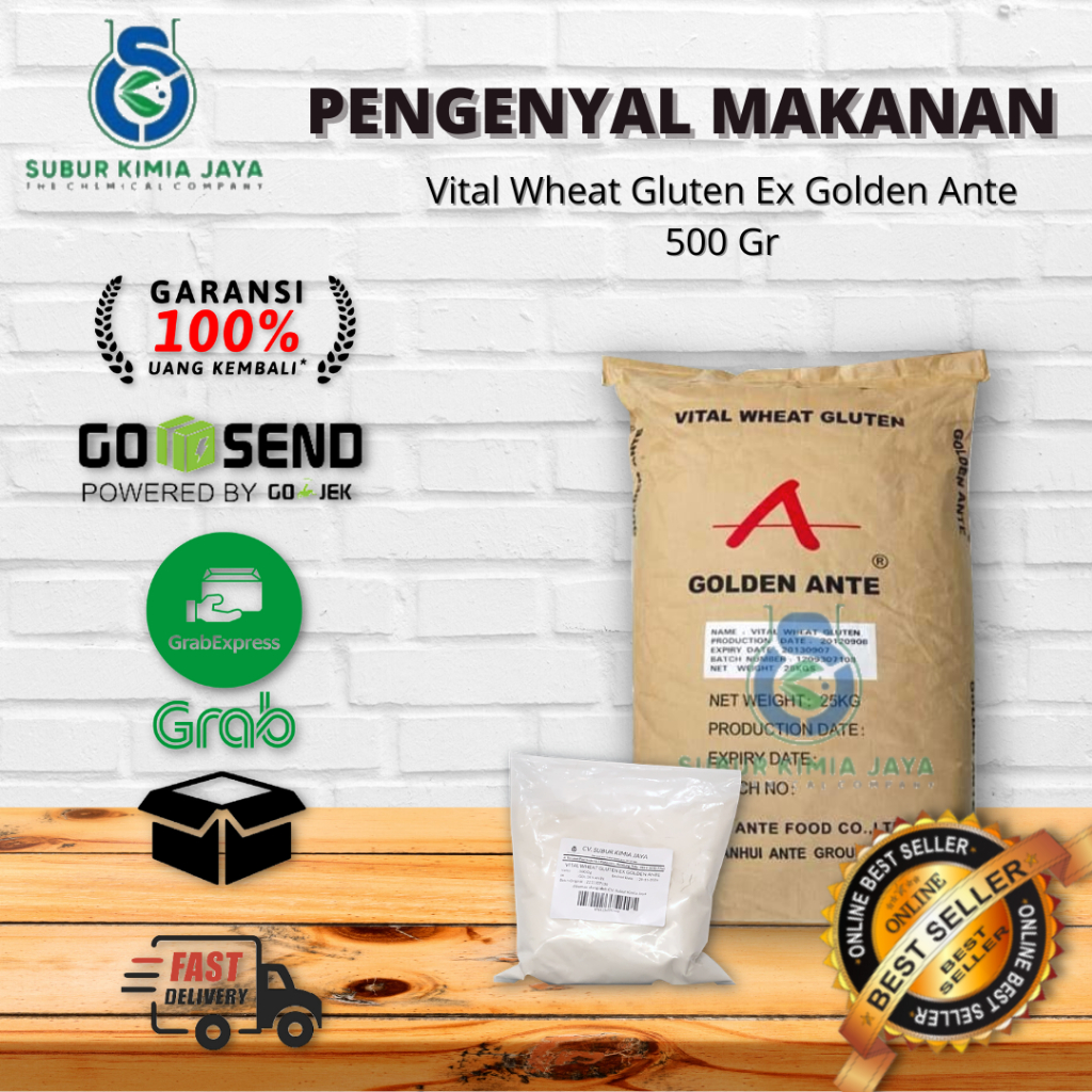 

Vital Wheat Gluten Ex Golden Ante / Pengenyal Makanan / Phosmix 500 Gr