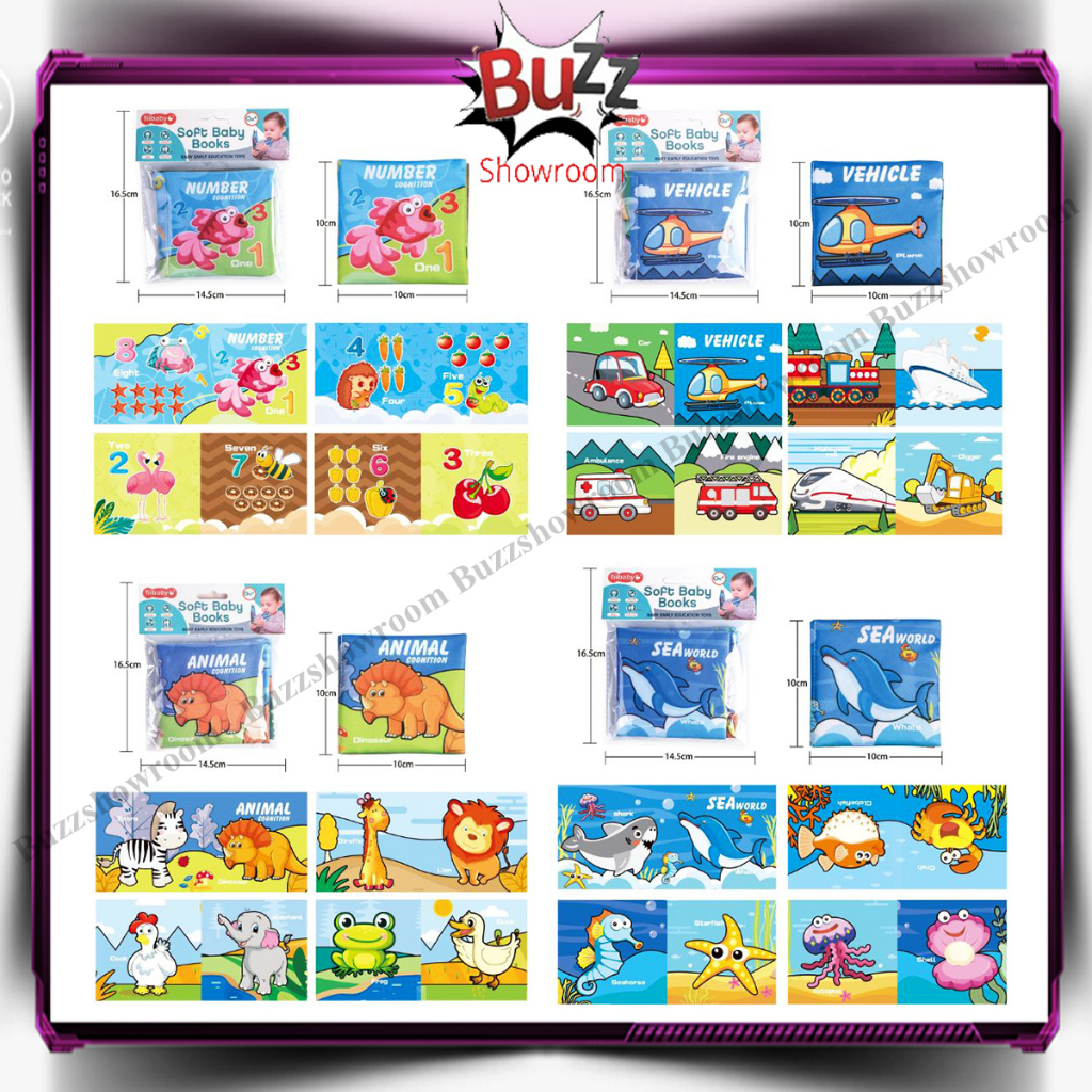 Cloth Book Buku Kain Edukasi Anak Bayi Soft Pillow Book Baby Book