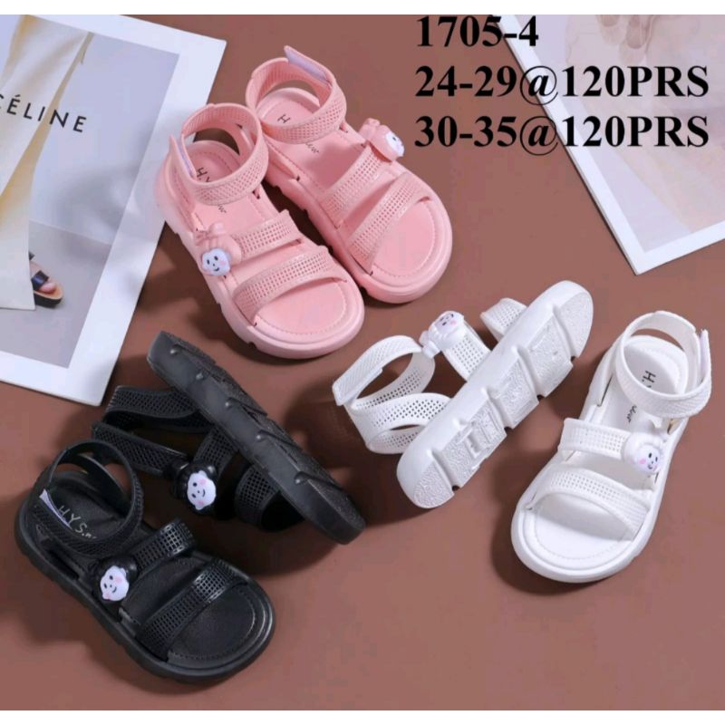 (COD)Sandal Sepatu Anak Import Ban 2 Tali Velcro MIKA/Sandal Sepatu Anak Perempuan Import Size 24-35