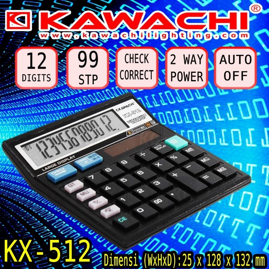 

Kalkulator Kawachi KX-512 12 Digit - Akurasi Tinggi dalam Perhitungan Anda