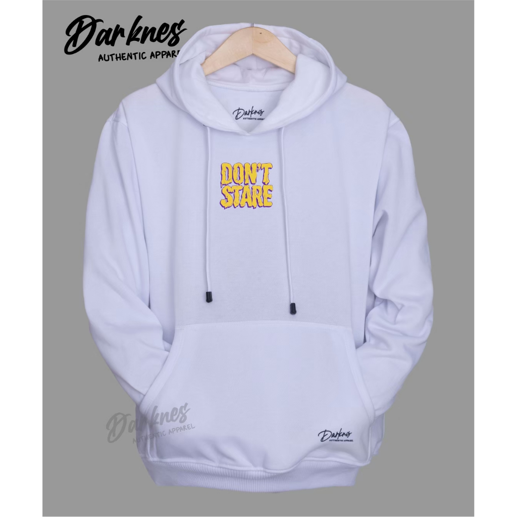 Sweater UNISEX terbaru pria dan wanita LIST DON'T STARE WARNA PUTIH UKURAN M L XL XXL jaket korean style cewe cowo
