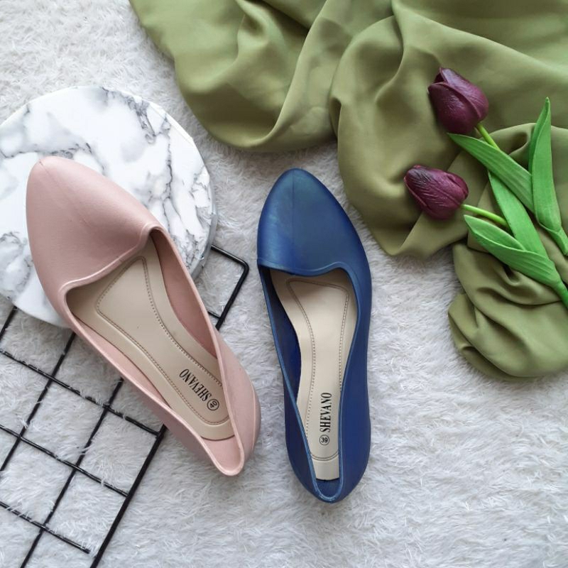 Sepatu Karet Flatsoes Polos SV 001 size 37-40 Luna Footwear