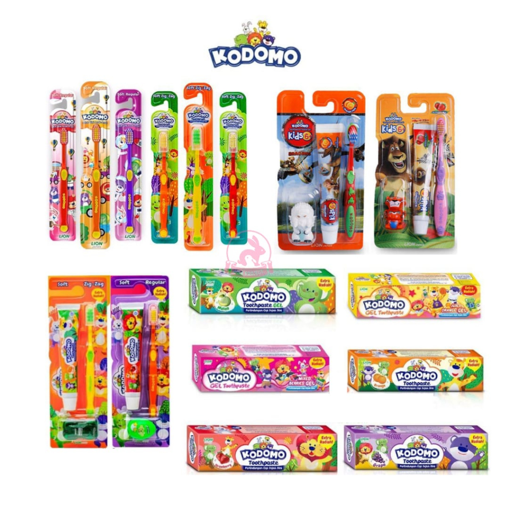 KODOMO TOOTHPASTE PASTA GIGI 45g/SIKAT GIGI ANAK/ SIKAT 2 IN 1/SIKAT SOFT REGULER ZIGZAG