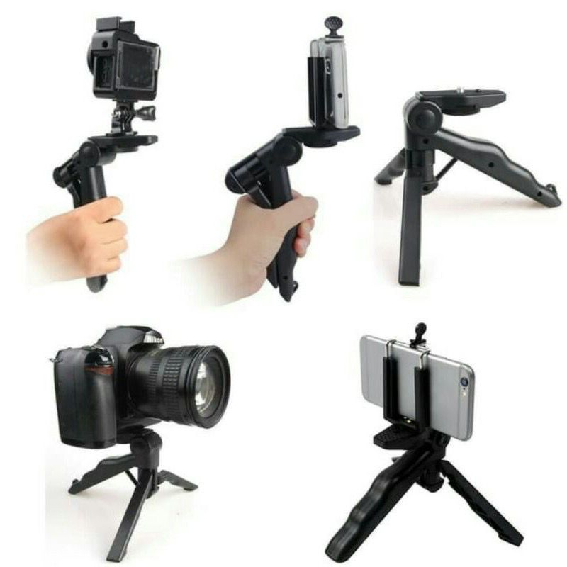 Vibox Tripod pistol mini 2in1 DSLR stand gopro portable tongsis hp mini Tripod Camera + Holder Hp bonus Holder U EP-16 youtuber stabilizer  BY SMOLL