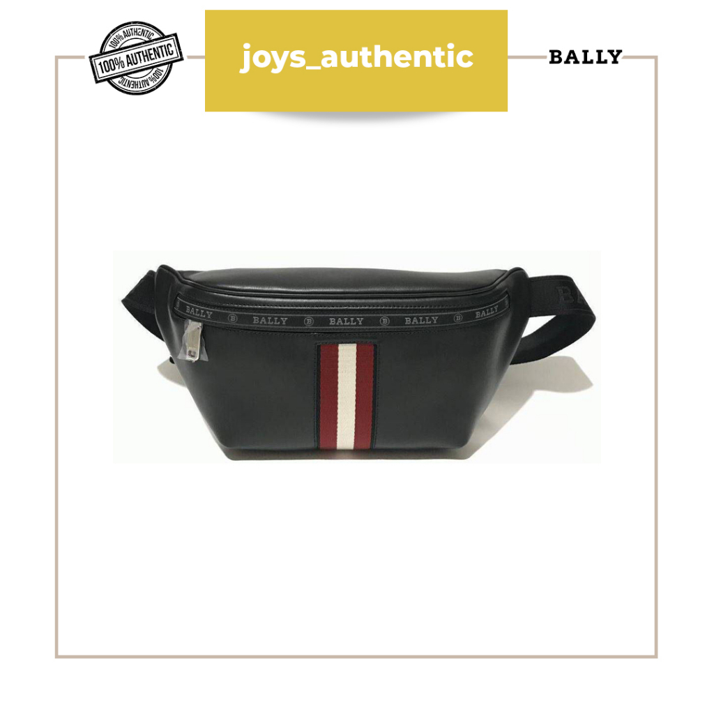Tas Wanita Bally Hakab Beltbag Hitam Black Merah Red Woman Bag Authentic Original