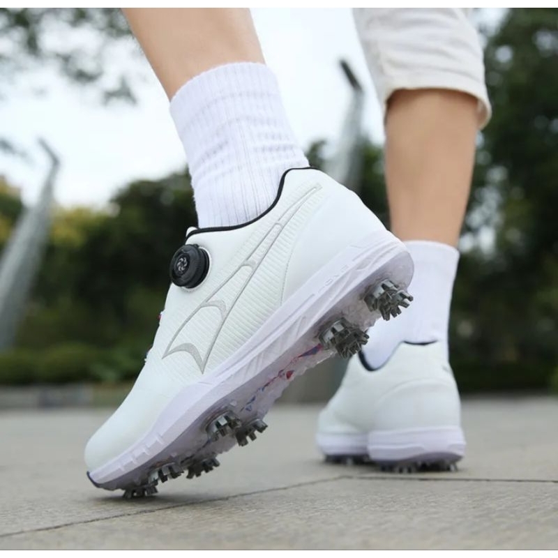 Sepatu Golf Tali BOA Golf Shoes White 8002