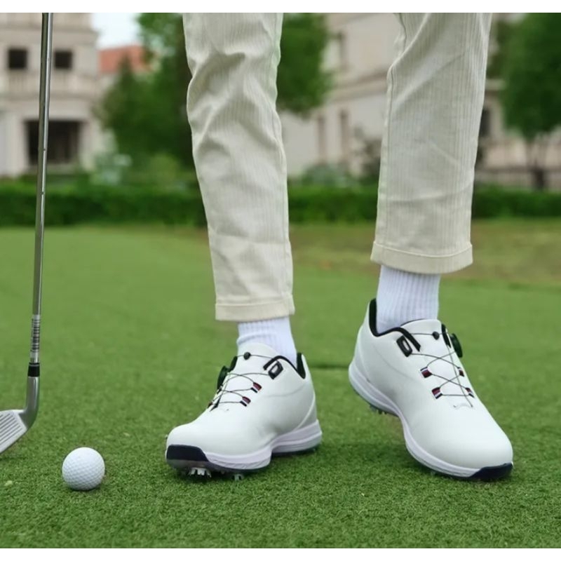 Sepatu Golf Tali BOA Golf Shoes White 8002