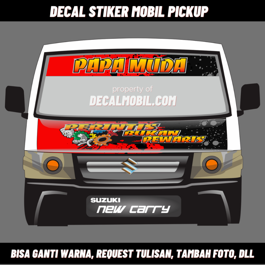 CUSTOM Decal Stiker Mobil Pickup Suzuki New Carry