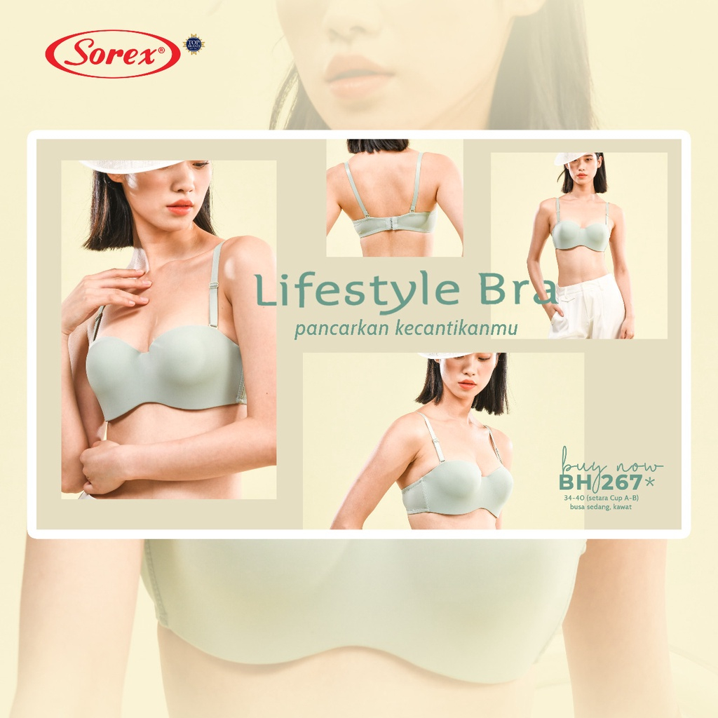 Sorex Lifestyle Bra 267 Busa Sedang Kawat kait 2 Setara Cup B BH267 - Bwr