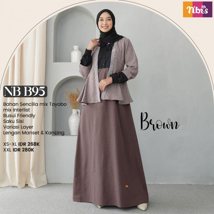 Gamis Set Outer Nibras NB B95