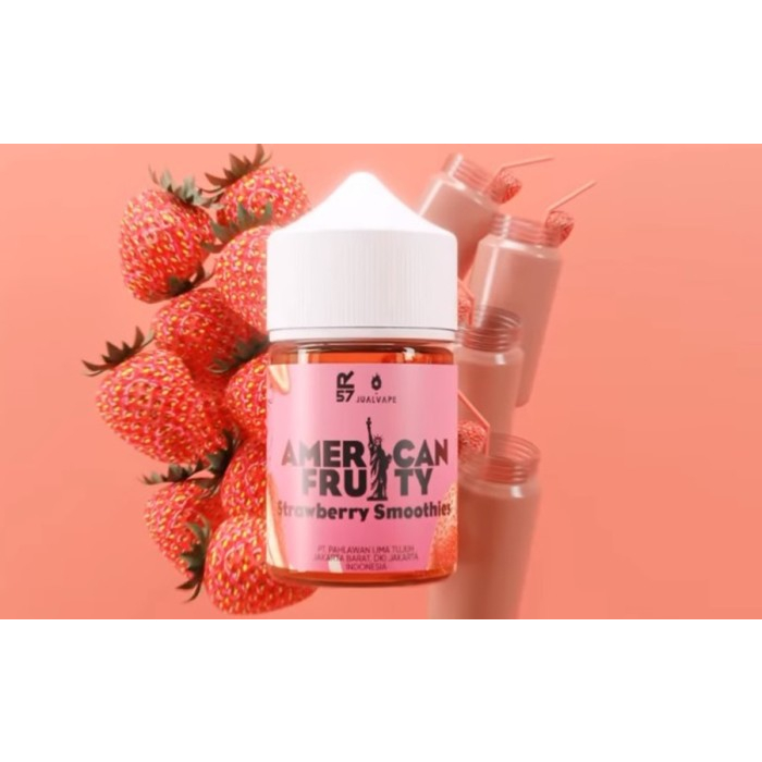 AMERICAN FRUITY STRAWBERRY SMOOTHIES 60ML FREEBASE HERO57 x JV ORI