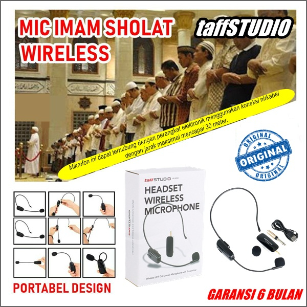 Promo Mic Bando Wireless Imam Masjid Mikrofon Nirkabel mic imam masjid tanpa kabel GARANSI 6 BULAN