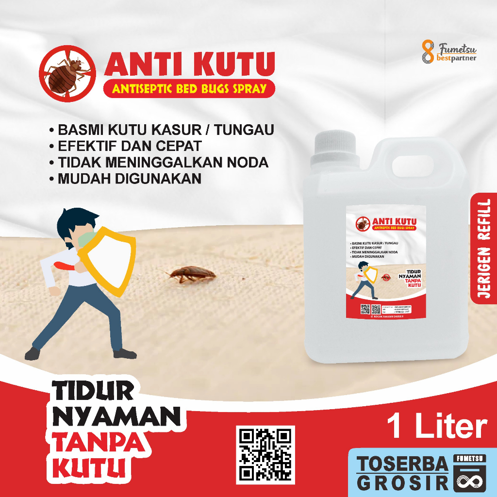 Obat Cairan  Pembasmi Anti Kutu Kasur Super Efektif Kemasan 1 LITER